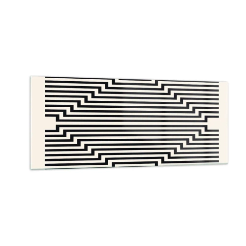 Quadro su vetro - Illusione geometrica - 100x40 cm
