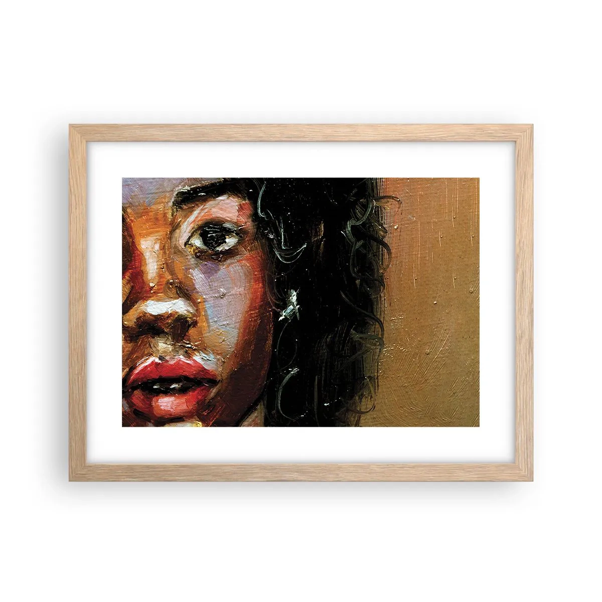 Poster in cornice rovere chiaro - Oscurità e luce - 40x30 cm