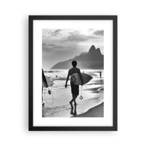 Poster in cornice nera - Samba su un'unica onda - 30x40 cm
