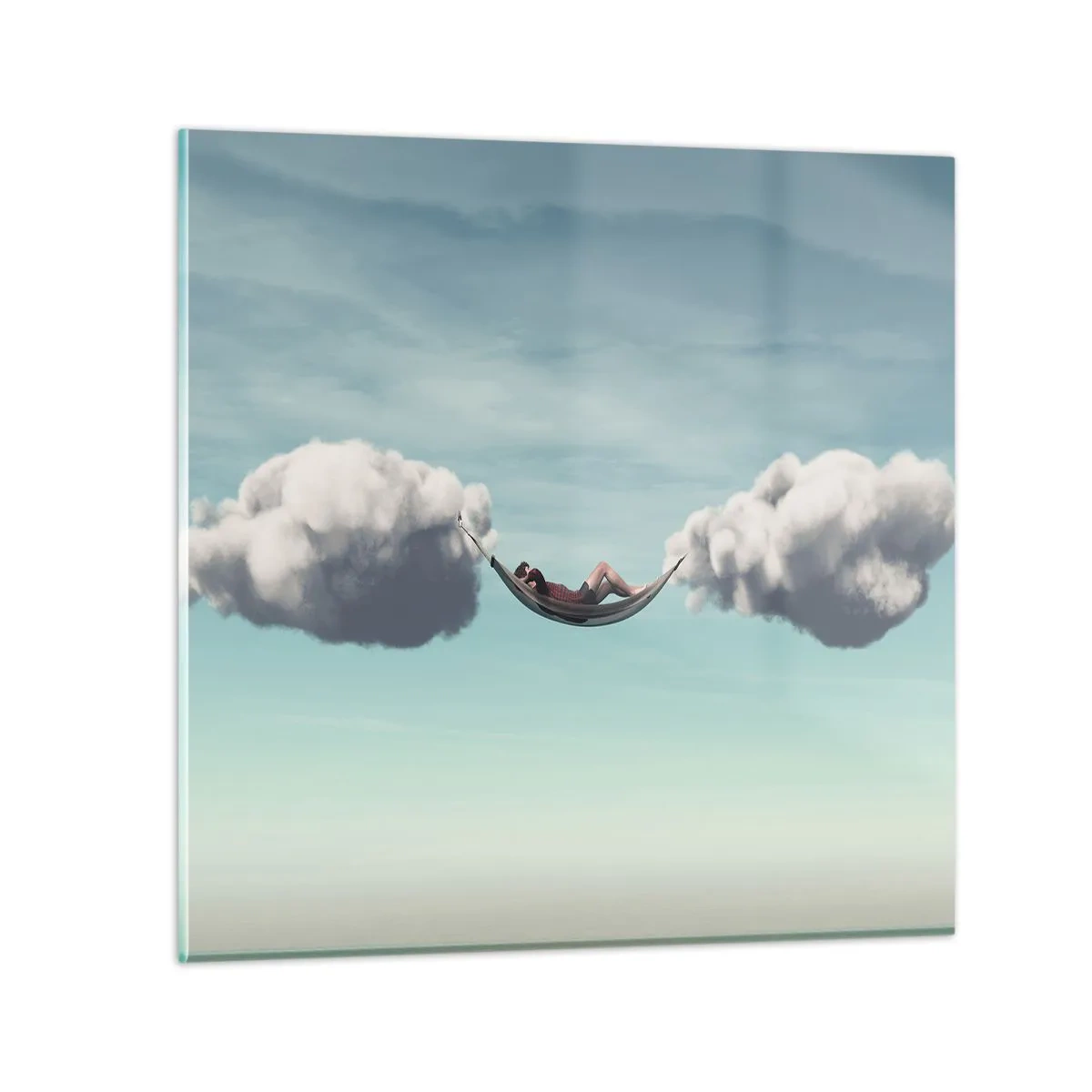 Quadro su vetro - La felicità del momento - 70x70 cm