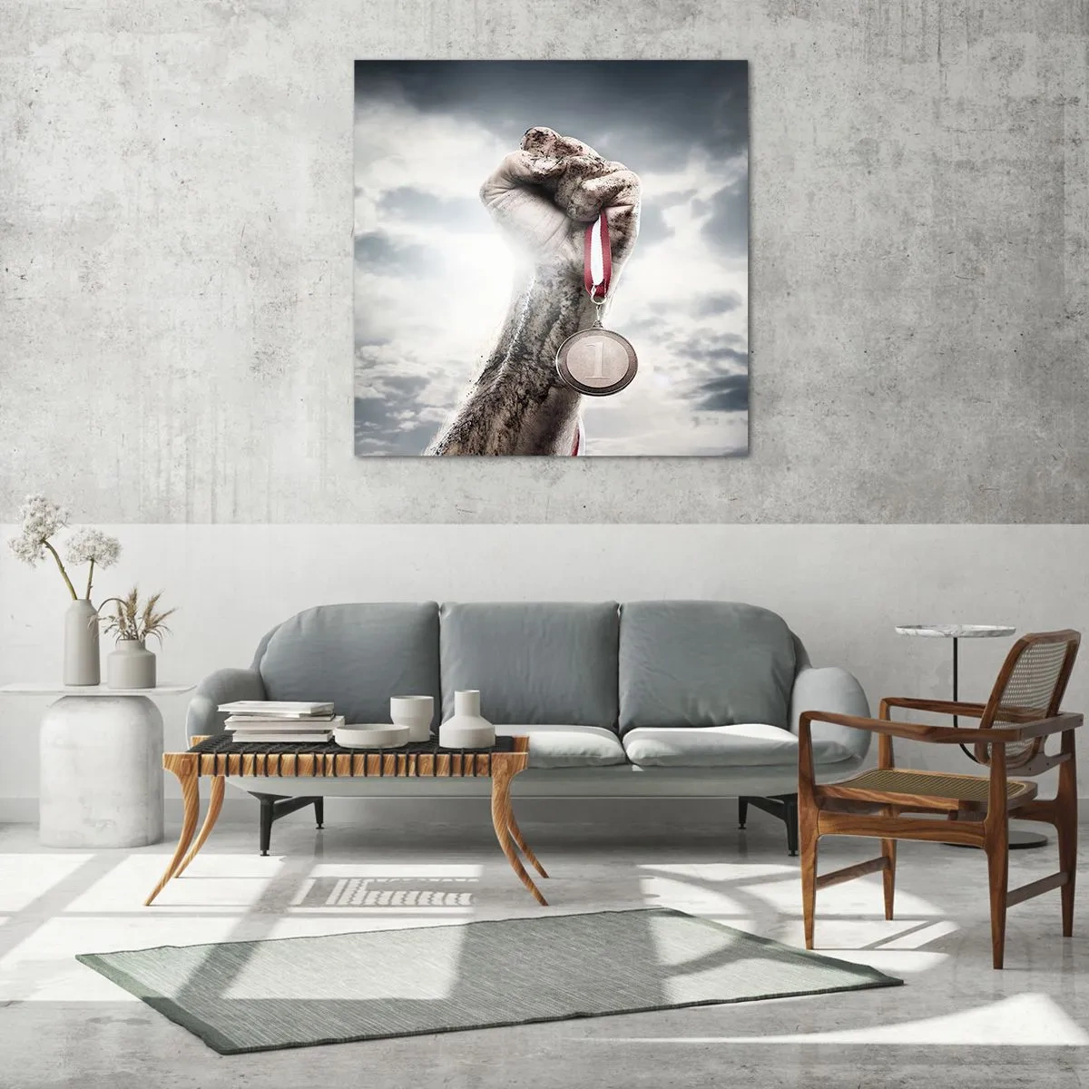 Quadro su vetro - Per aspera ad astra - 60x60 cm