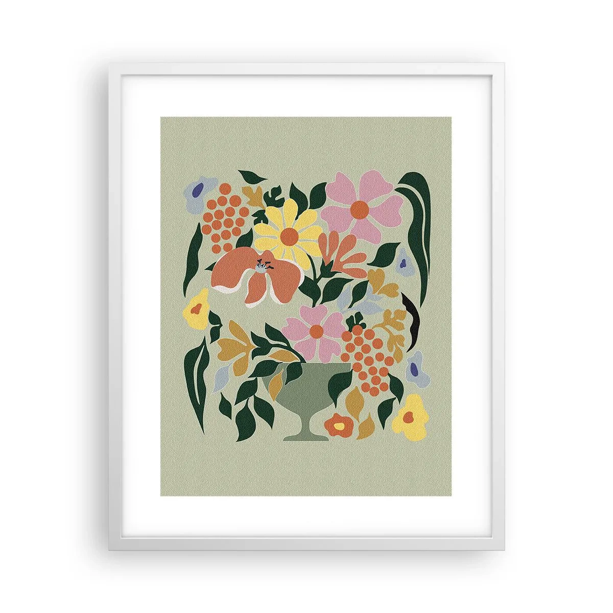 Poster in cornice bianca - Bouquet pieno di vita - 40x50 cm