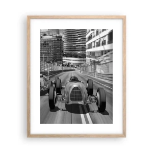 Poster in cornice rovere chiaro - Tanto tempo fa a Montecarlo - 40x50 cm