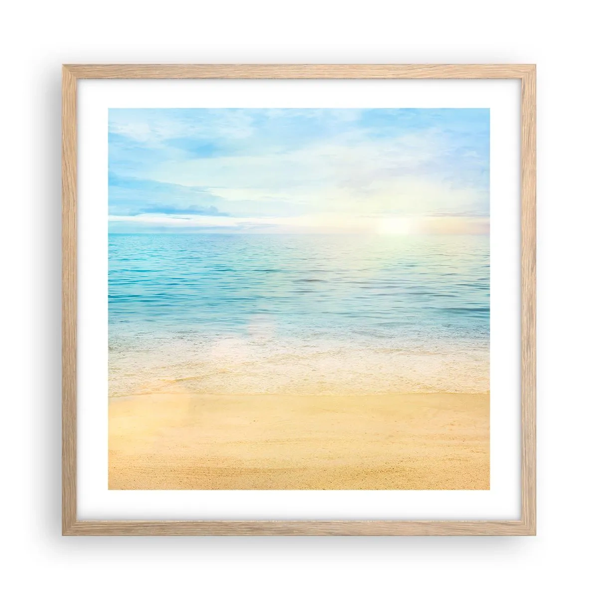 Poster in cornice rovere chiaro - Il grande blu - 50x50 cm