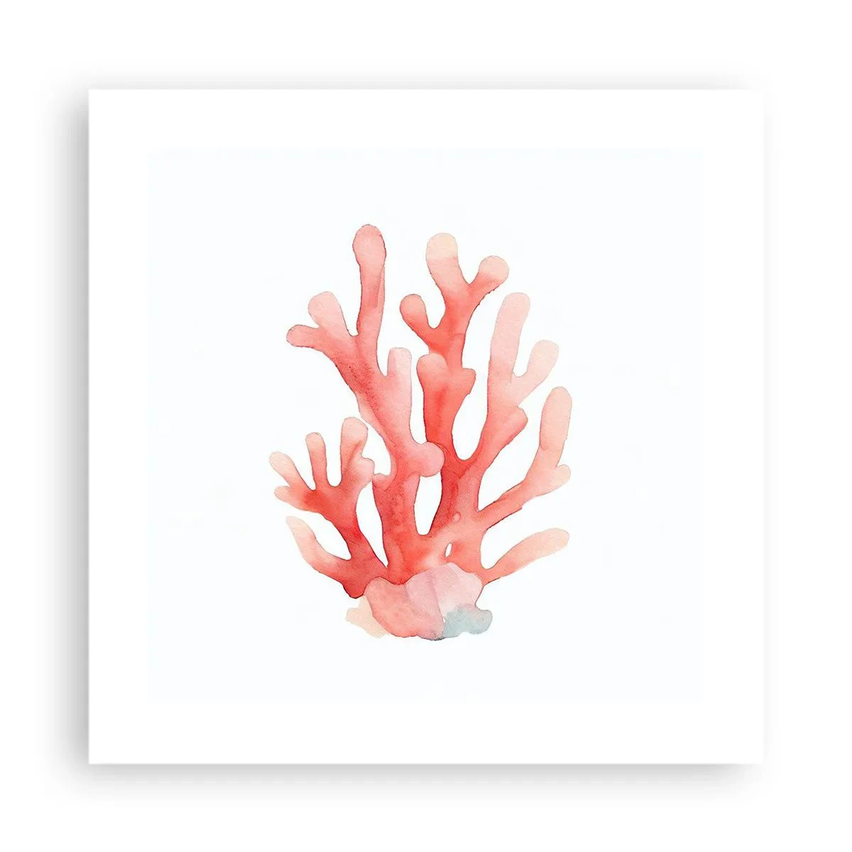 Poster - Corallo color corallo - 40x40 cm