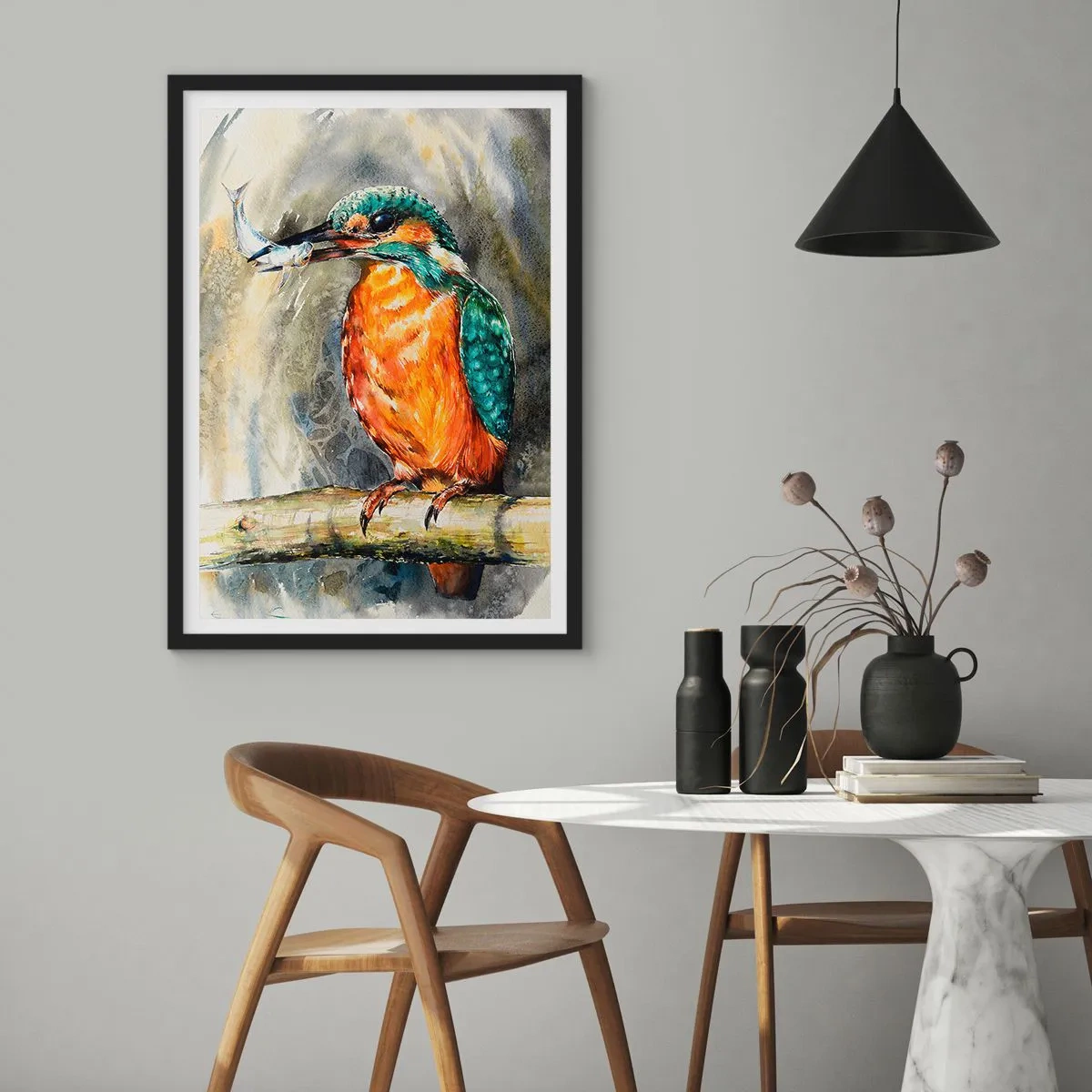 Poster in cornice nera - La legge della natura - 30x40 cm