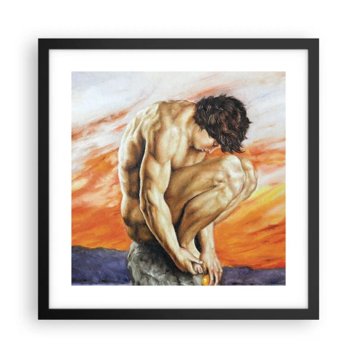 Poster in cornice nera - Immerso in se stesso - 40x40 cm