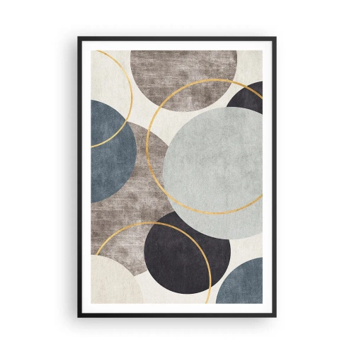 Poster in cornice nera - Un cerchio dietro l'altro - 70x100 cm
