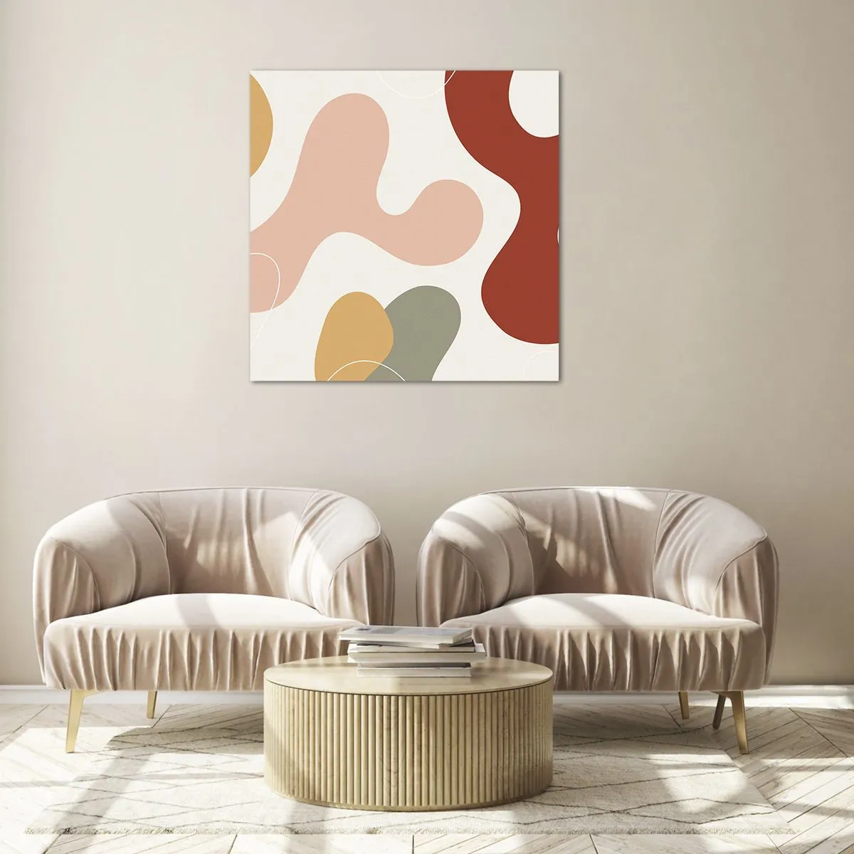 Quadro su vetro - Ghirigori - 60x60 cm