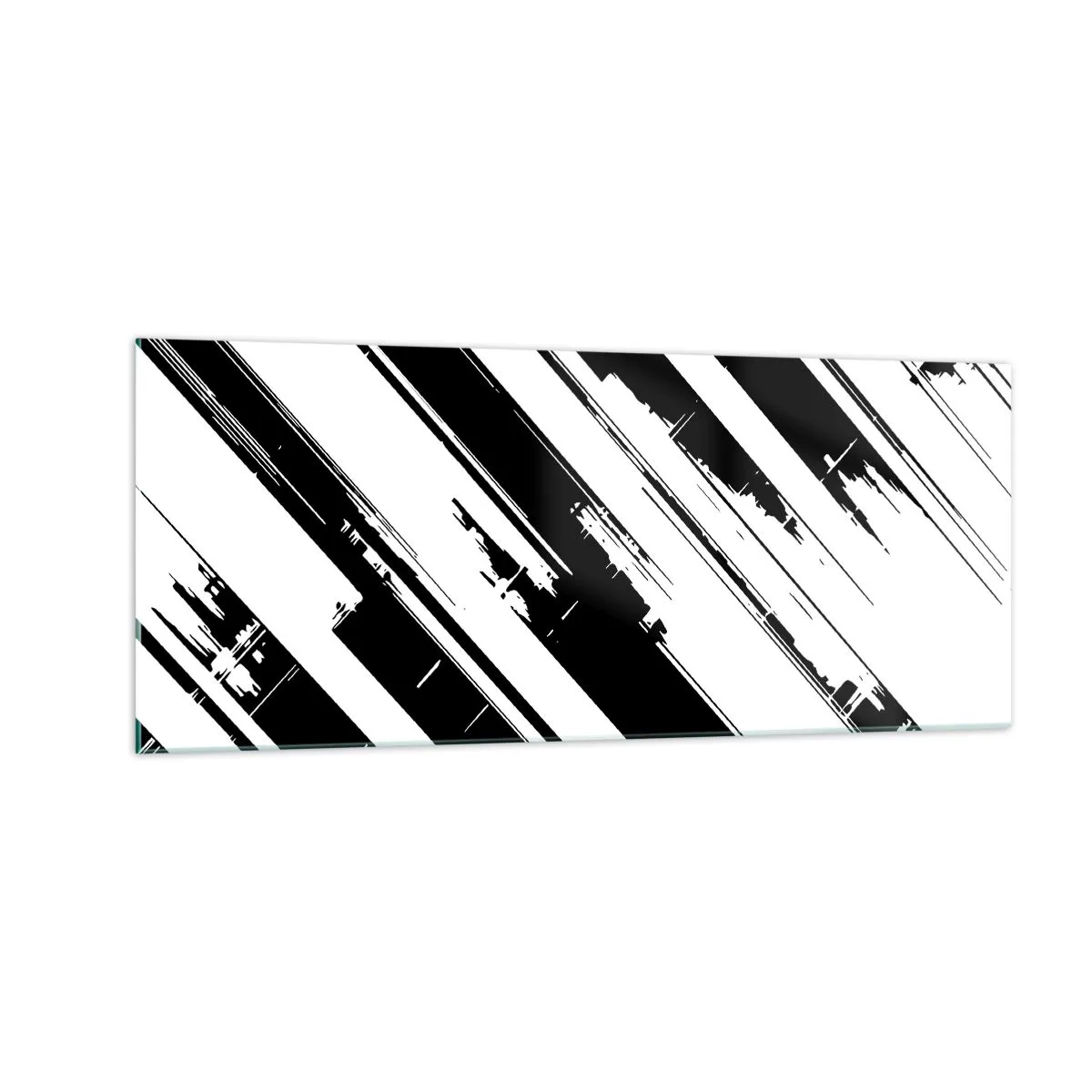 Quadro su vetro - Composizione intensa e dinamica - 100x40 cm