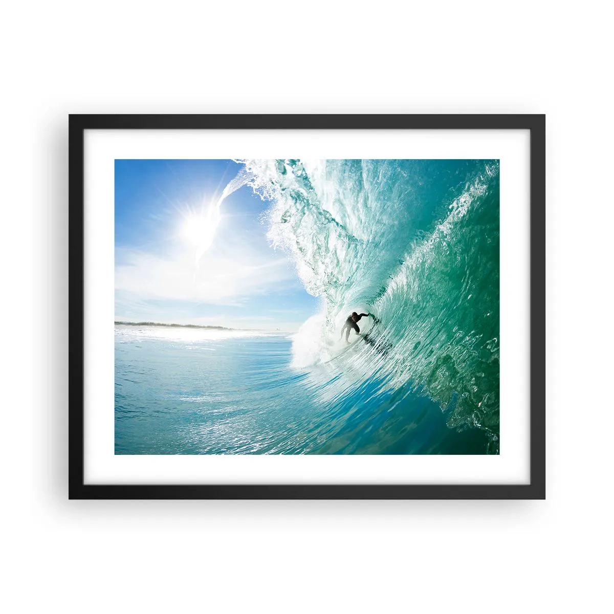 Poster in cornice nera - Sempre sull'onda - 50x40 cm