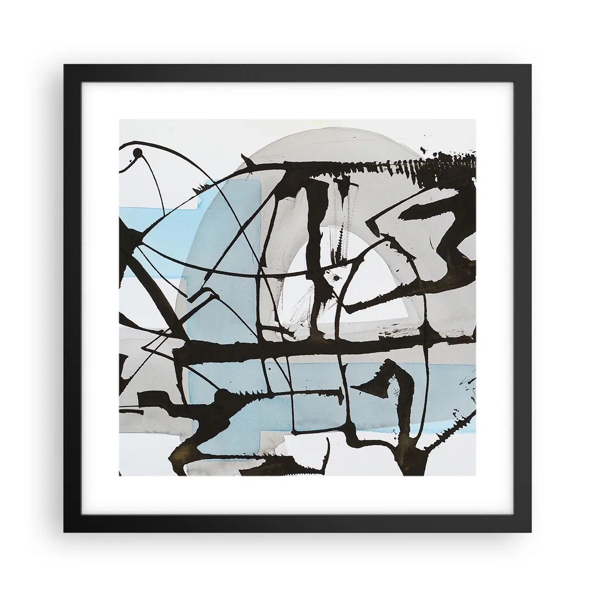 Poster in cornice nera - Blu nonostante tutto - 40x40 cm