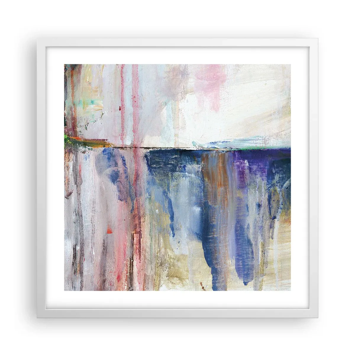 Poster in cornice bianca - Impressioni e suggestioni colorate - 50x50 cm