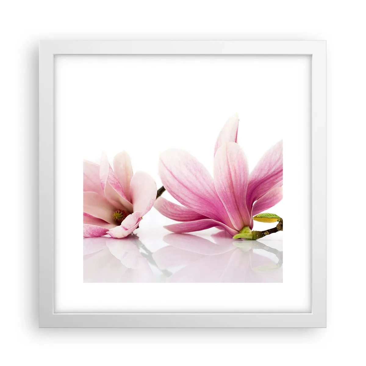 Poster in cornice bianca - Delicati come un soffio di primavera - 30x30 cm