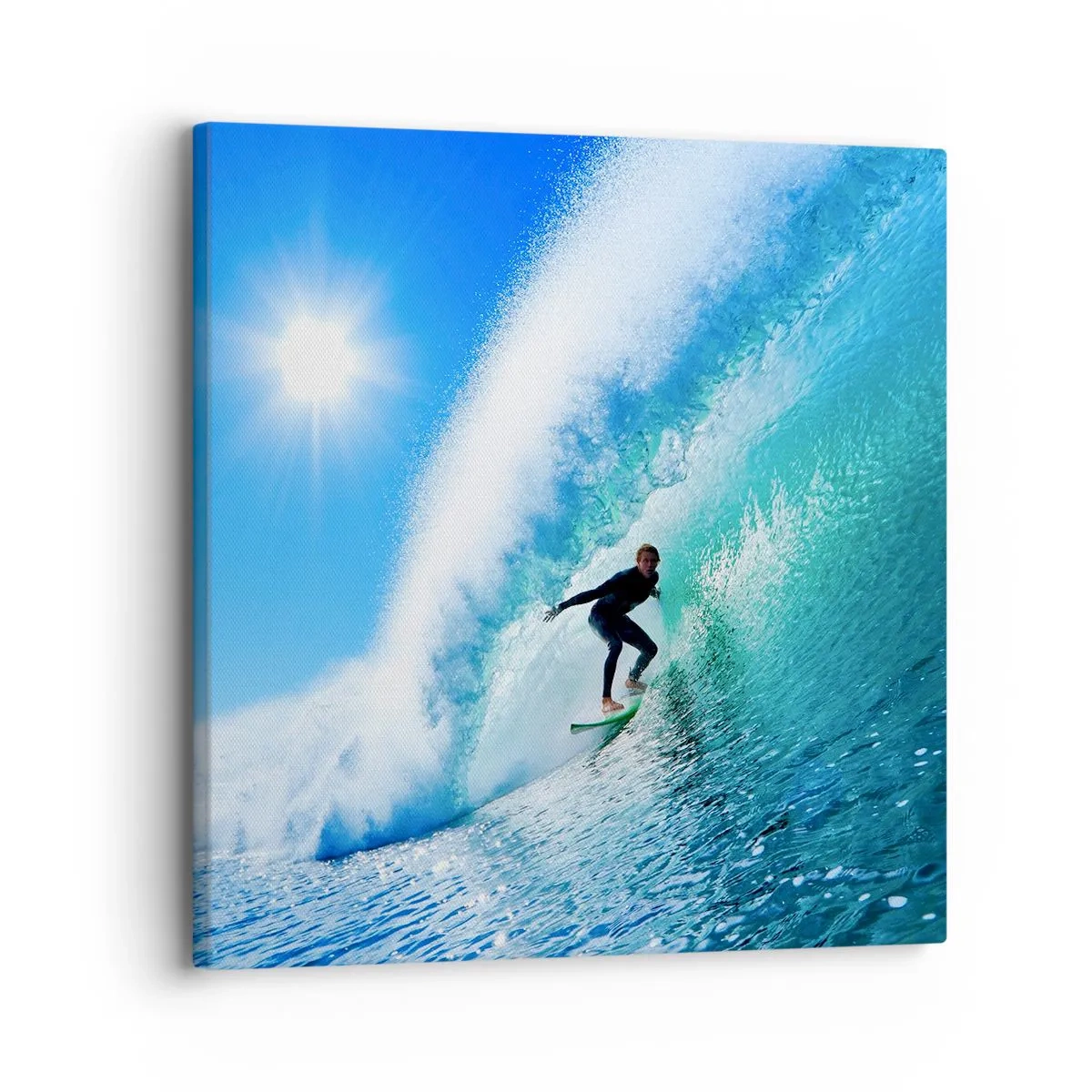Quadro su tela - Stampe su Tela - Attraverso il grande blu - 30x30 cm