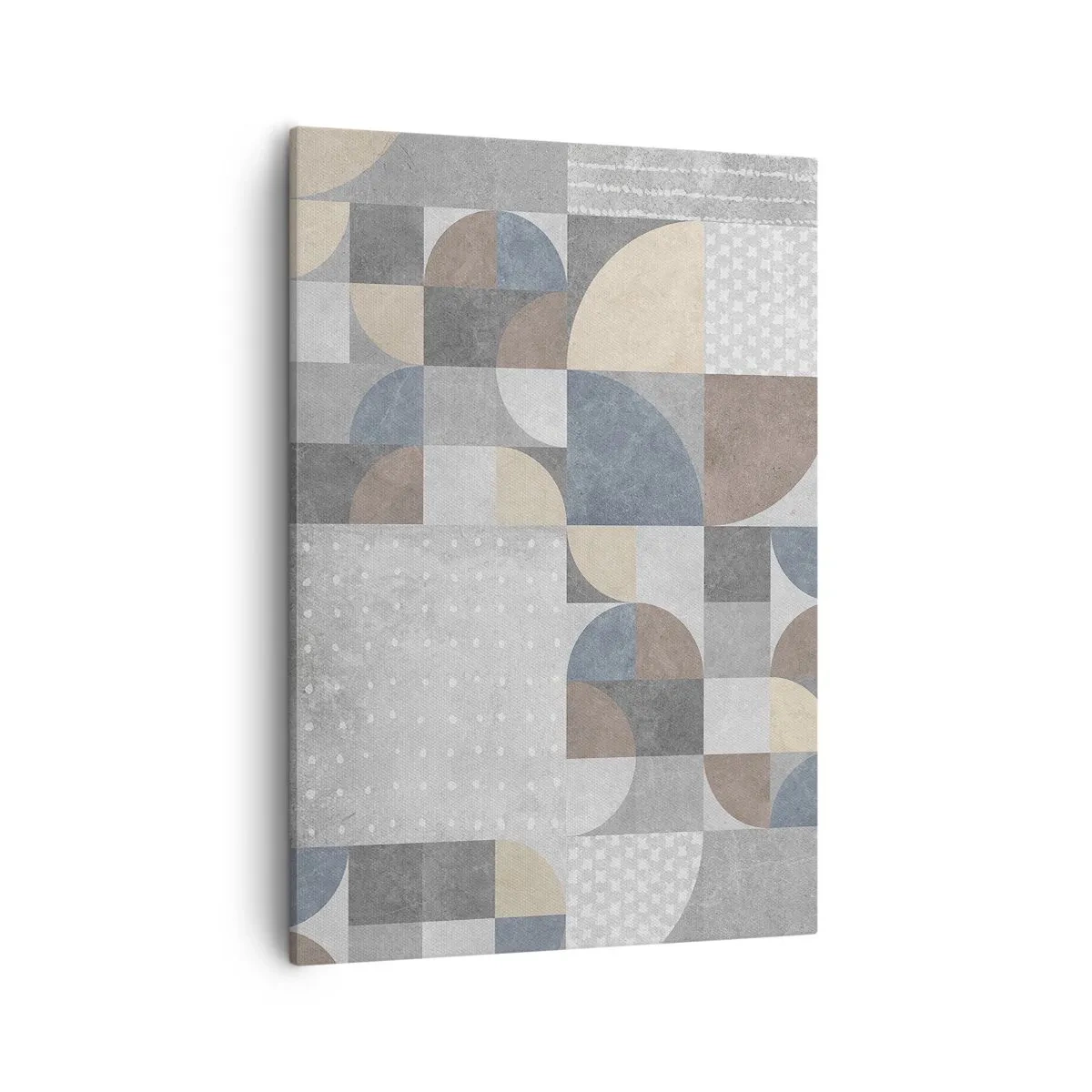 Quadro su tela - Stampe su Tela - Motivo geometrico in tonalità pastello - 50x70cm - Fantasia di ceramica - Decorazione murale moderna per soggiorno e camera da letto ARTTOR