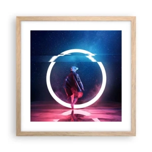 Poster in cornice rovere chiaro - Tra due mondi - 40x40 cm