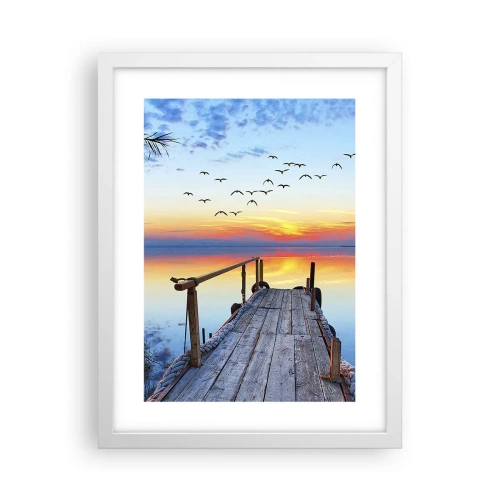 Poster in cornice bianca - Il tempo del ritorno - 30x40 cm