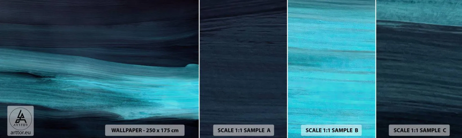 Campione Di Fotomurale Standard Eco - Seguendo la corrente - Buio, Pezzo, Astrazione - 100x30 cm