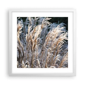 Poster in cornice bianca - Vestite di brina - 40x40 cm