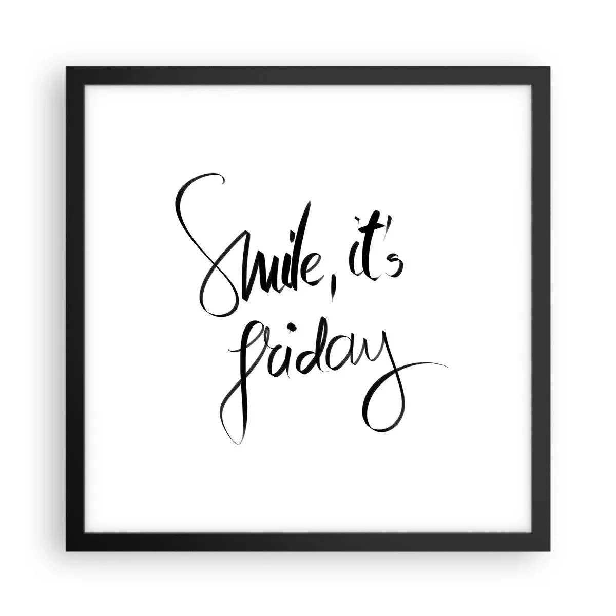 Poster in cornice nera - Vera gioia - 40x40 cm