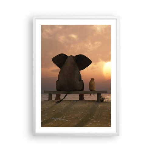 Poster in cornice bianca - A volte bisogna tacere - 50x70 cm