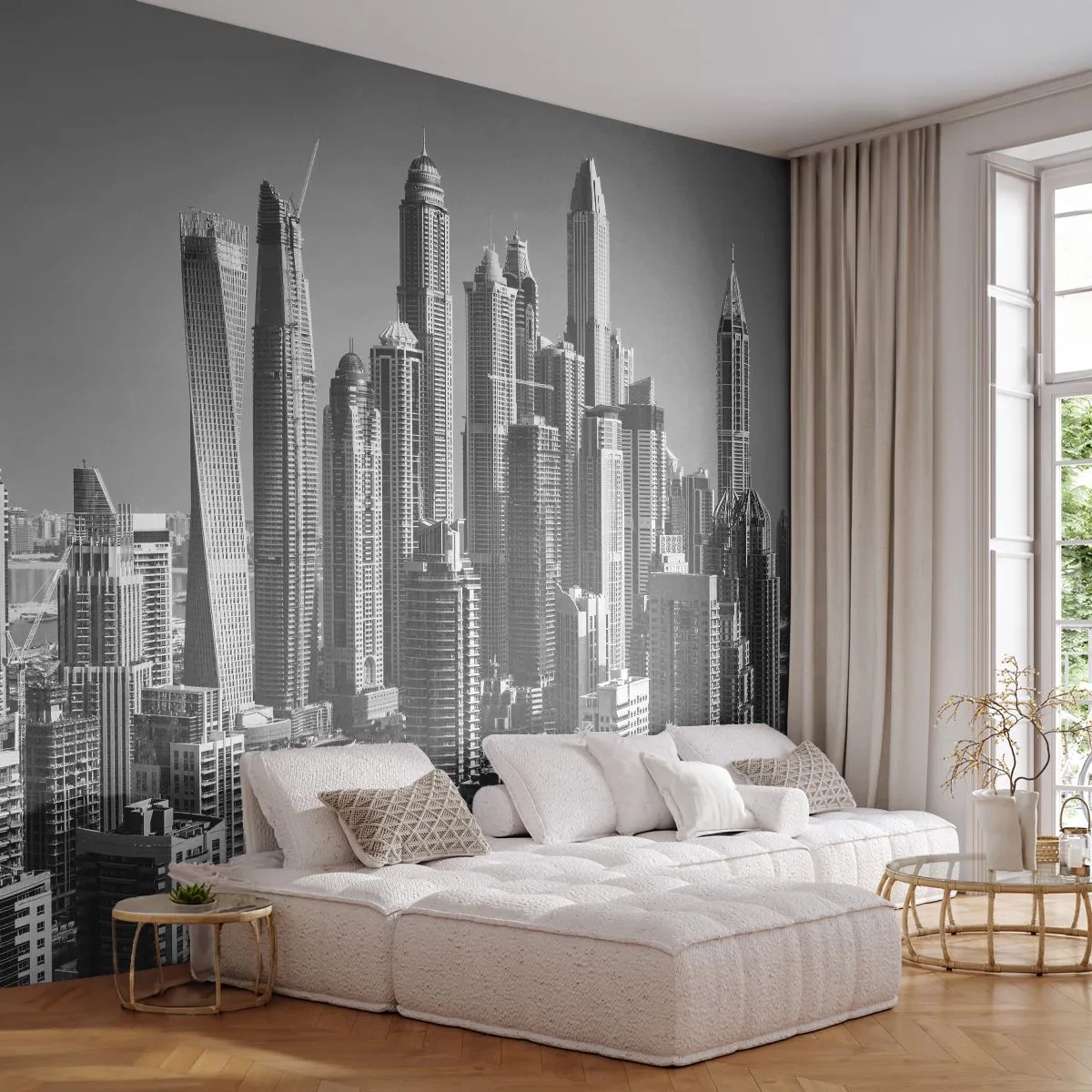 Fotomurali Premium Canvas - La città sul deserto - Architettura, Città, Dubai - 300x210 cm