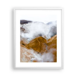 Poster in cornice bianca - La bellezza severa dell'Islanda - 40x50 cm