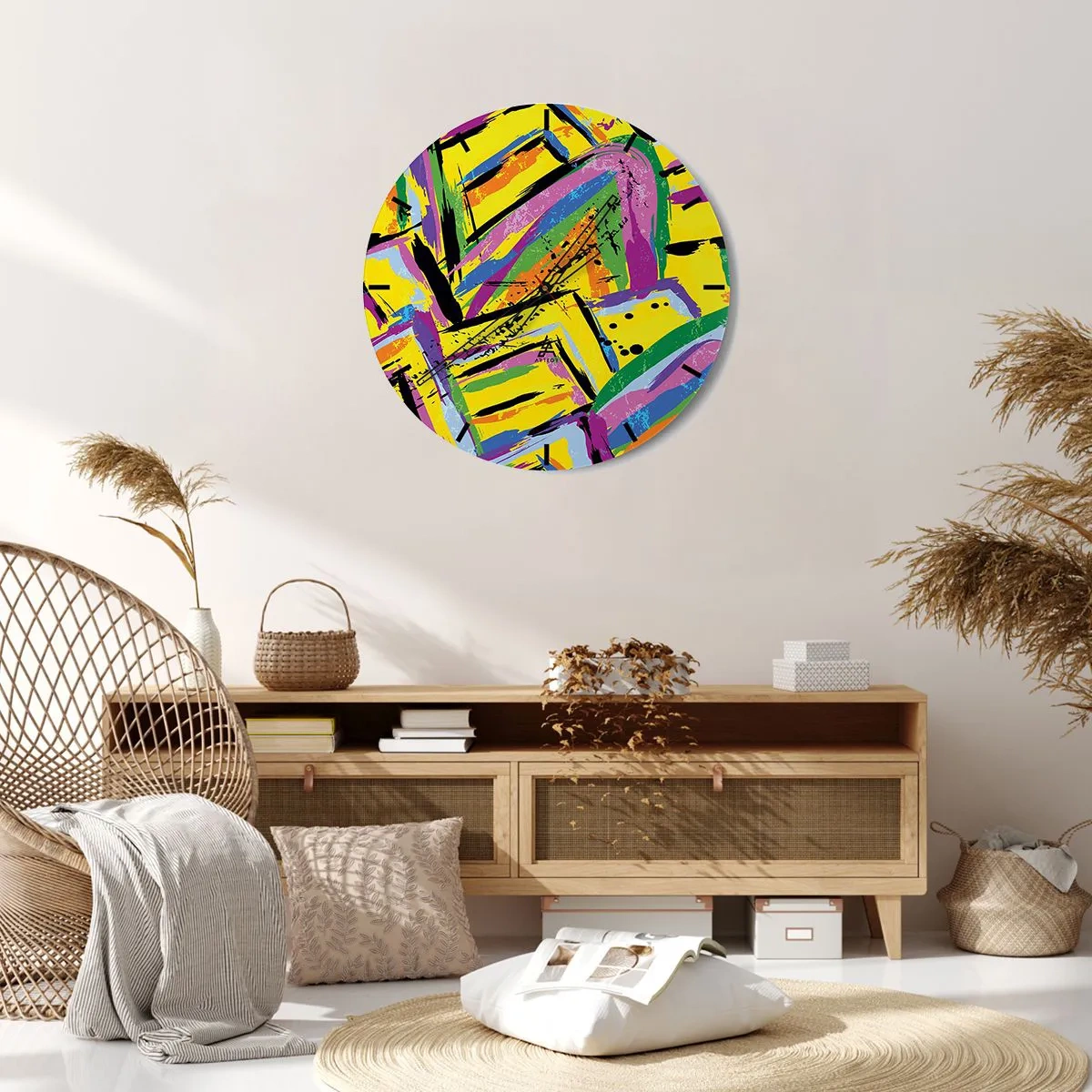 Orologio da parete - Orologio in Vetro - Grida di gioia - 30x30 cm