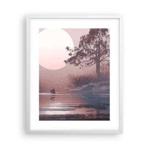 Poster in cornice bianca - Meraviglie della notte - 40x50 cm