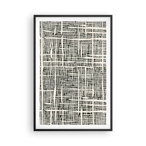 Poster in cornice nera - Composizione tessuta - 61x91 cm