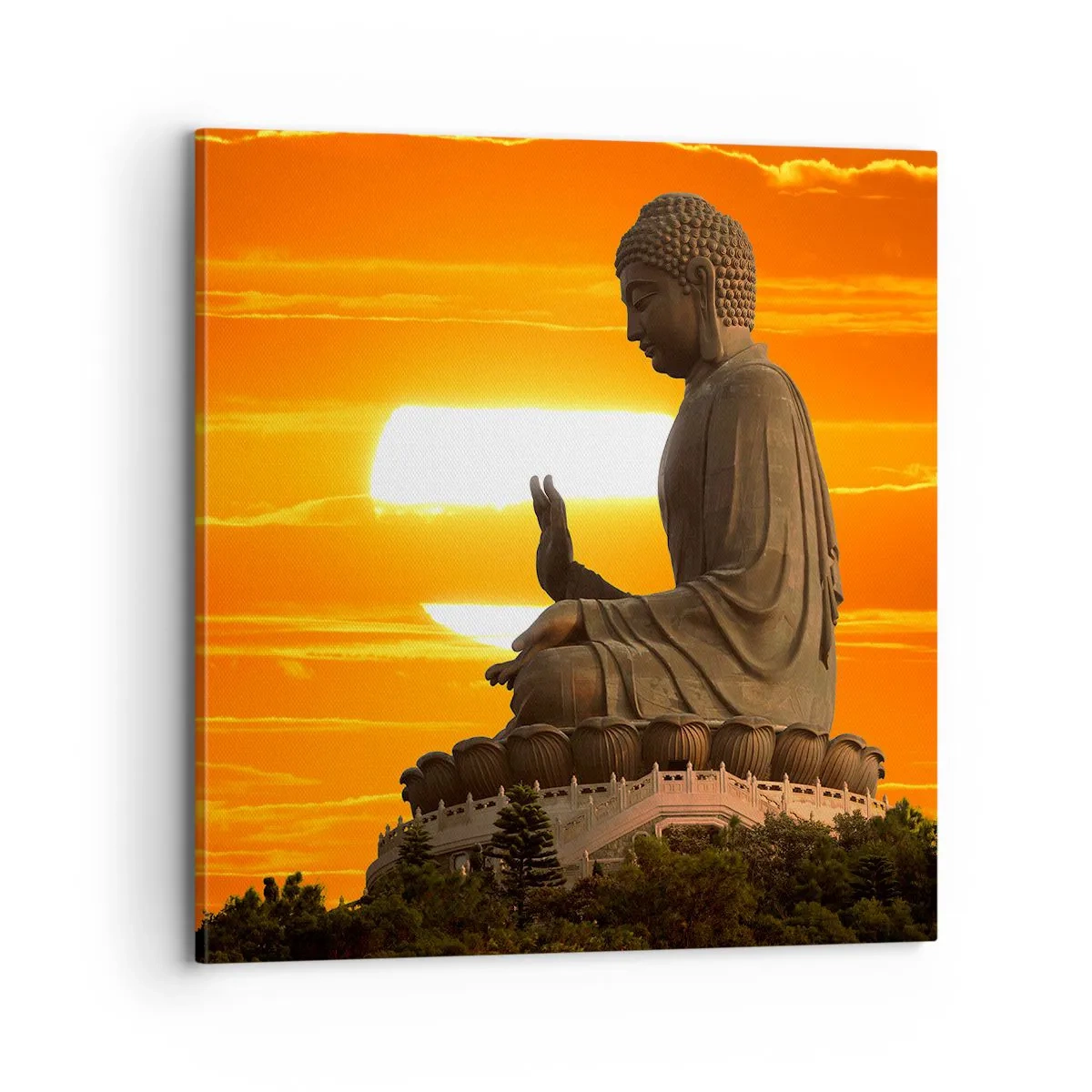 Quadro su tela - Stampe su Tela - Senza paura davanti al mondo - 70x70 cm