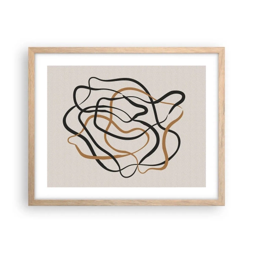 Poster in cornice rovere chiaro - Tutto è andato storto - 50x40 cm