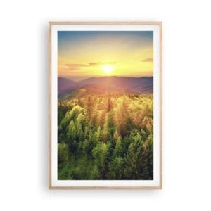 Poster in cornice rovere chiaro - Vette e cime - 61x91 cm