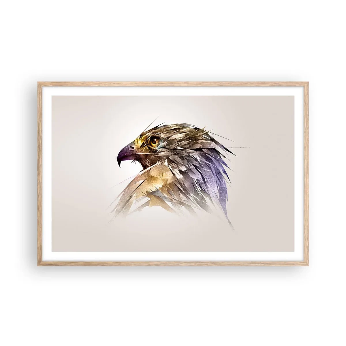 Poster in cornice rovere chiaro - Ritratto di guerriero - 91x61 cm