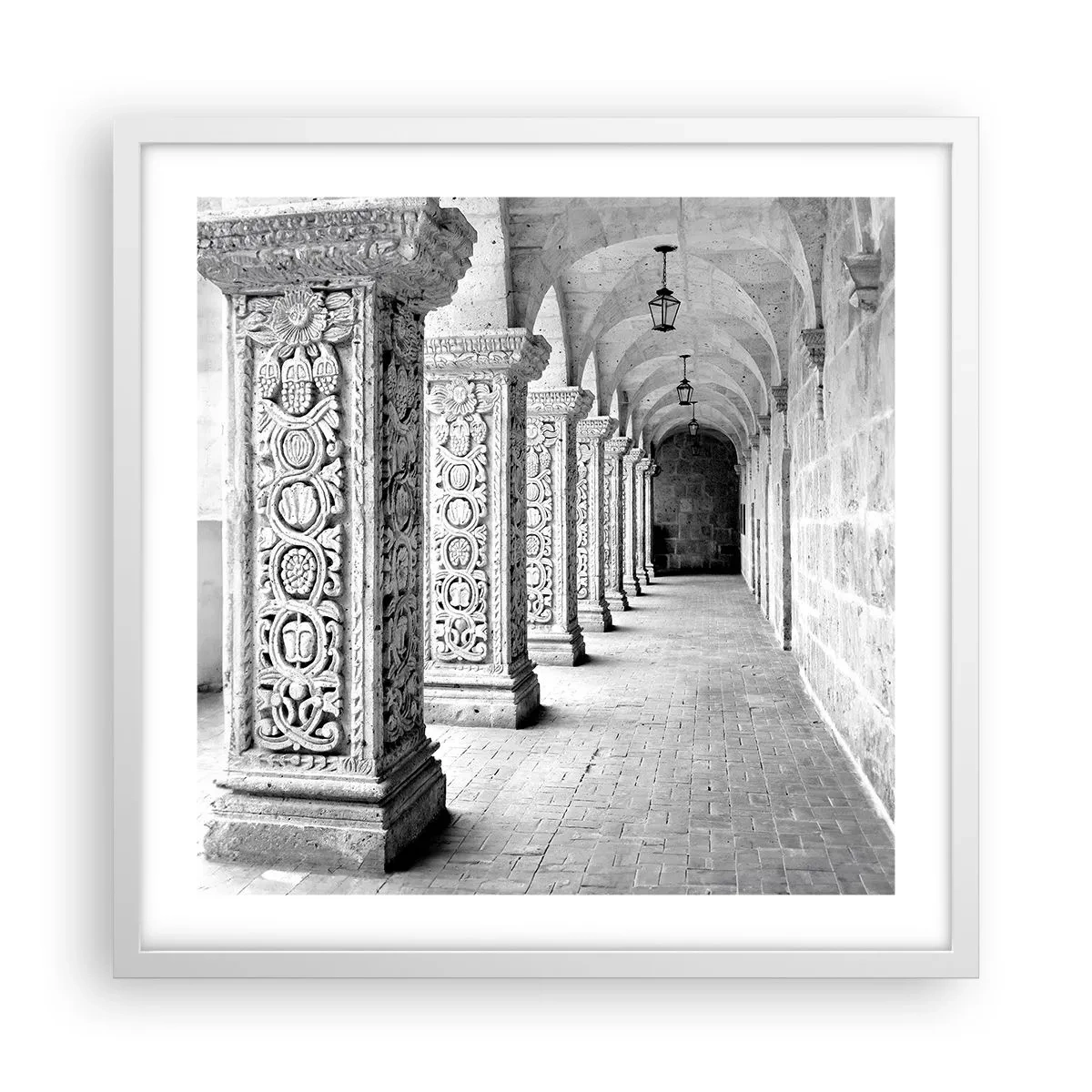 Poster in cornice bianca - Dove porterà? - 50x50 cm