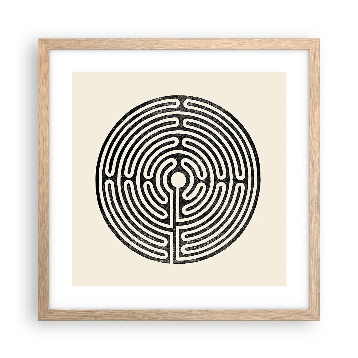 Poster in cornice rovere chiaro - Ordine misterioso - 40x40 cm