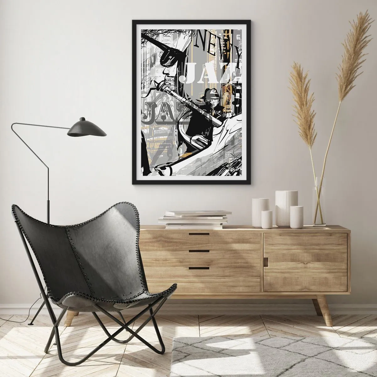 Poster in cornice nera - Al ritmo di New York - 70x100 cm