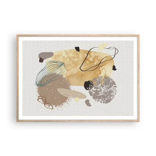 Poster in cornice rovere chiaro - Schizzologia applicata - 100x70 cm