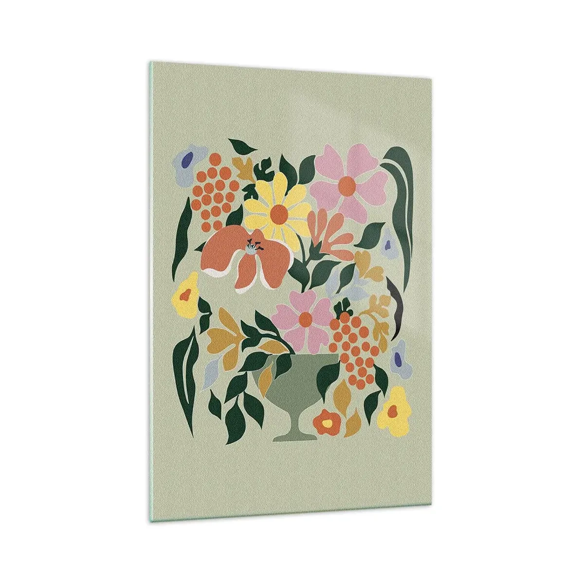 Quadro su vetro - Bouquet pieno di vita - 70x100 cm