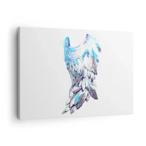 Quadro su tela - Stampe su Tela - Delicate ali d'angelo in tonalità pastello - 70x50cm - Mi servono le ali - Decorazione murale moderna per soggiorno e camera da letto ARTTOR
