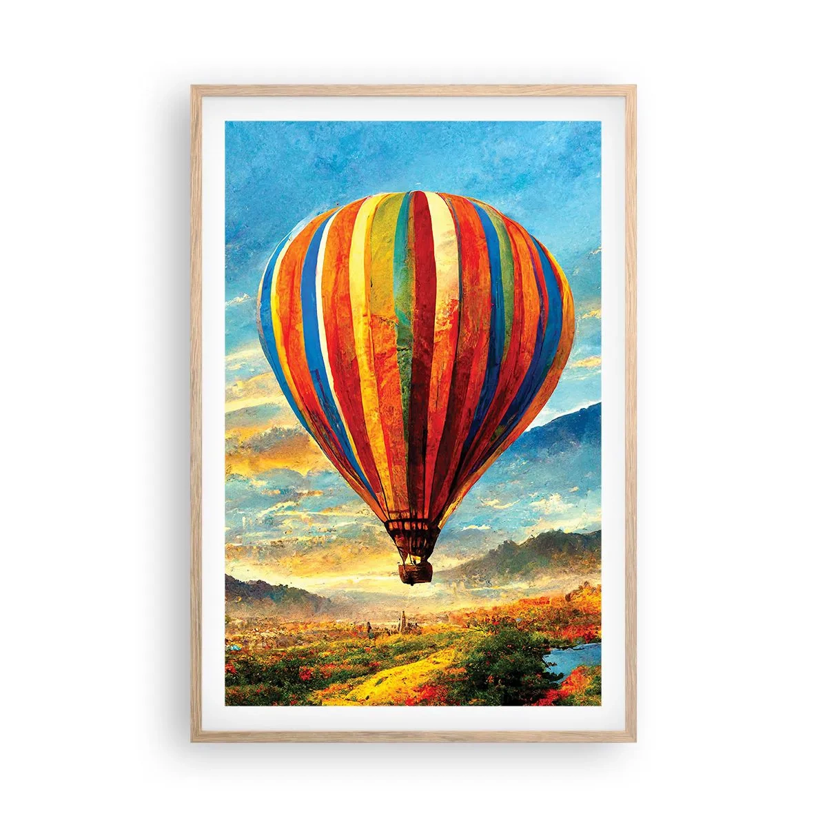 Poster in cornice rovere chiaro - Nel silenzio si vede meglio - 61x91 cm