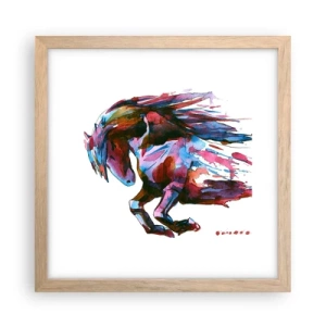 Poster in cornice rovere chiaro - In estasi - 30x30 cm