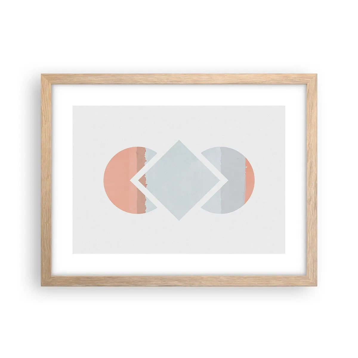 Poster in cornice rovere chiaro - La situazione è chiara - 40x30 cm