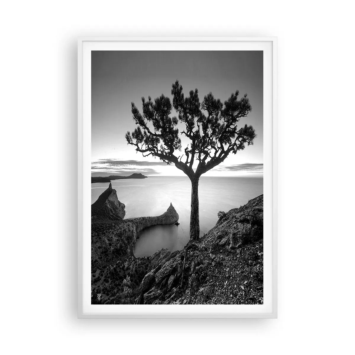 Poster in cornice bianca - Pace fino all'orizzonte - 70x100 cm