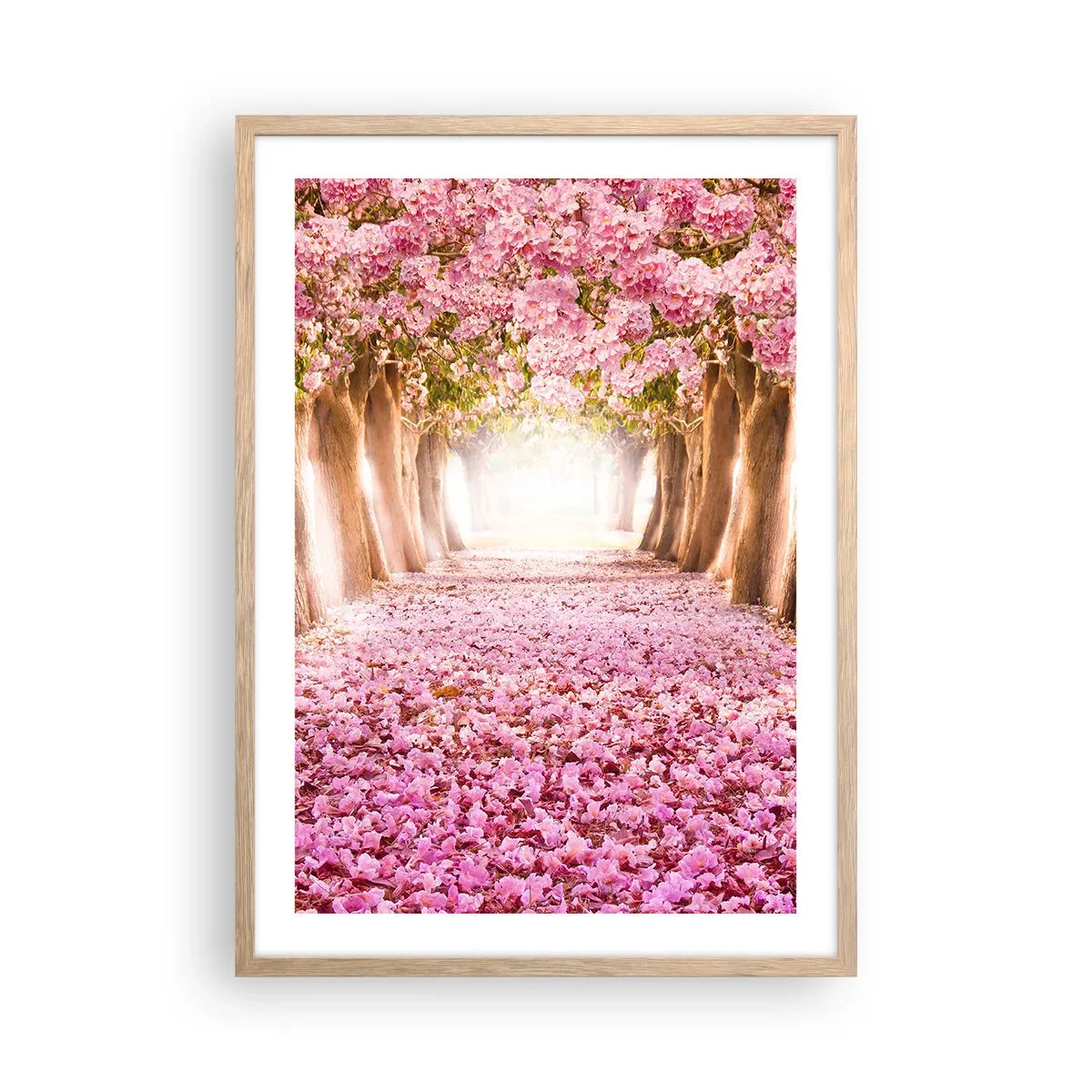 Poster in cornice rovere chiaro - La strada verso il paradiso - 50x70 cm