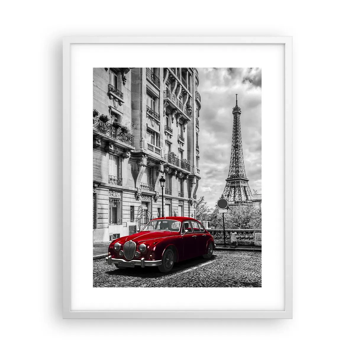 Poster in cornice bianca - Predatore in città - 40x50 cm