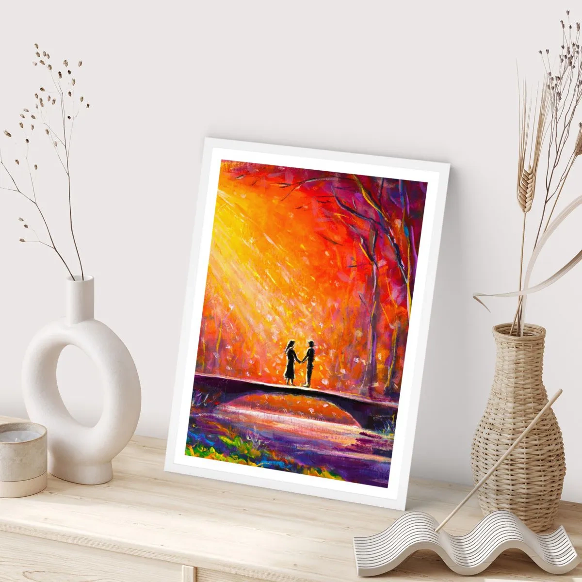 Poster in cornice bianca - Anche il cielo li ama - 30x40 cm