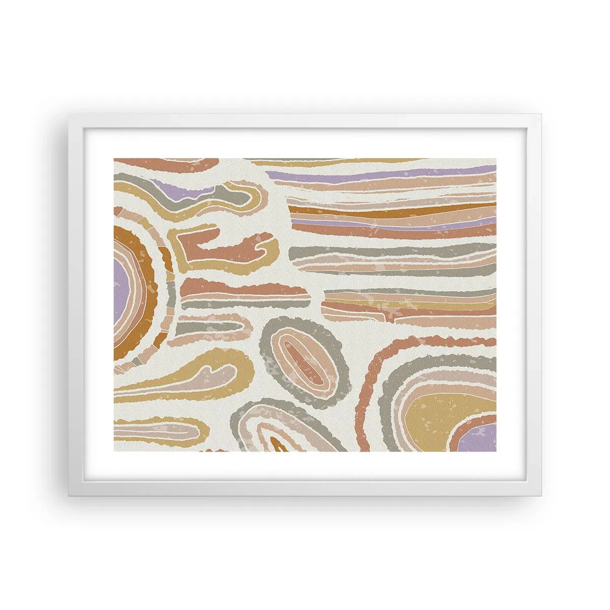 Poster in cornice bianca - Sezioni colorate - 50x40 cm