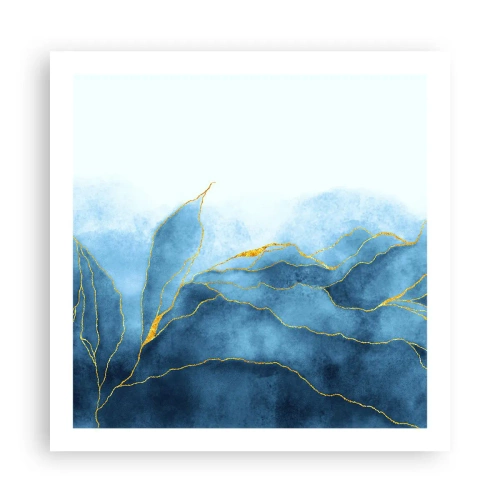 Poster - Blu nell'oro - 60x60 cm